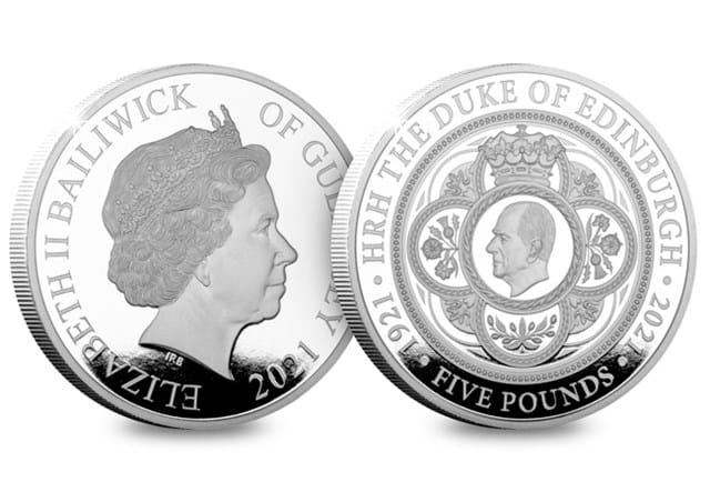 The Prince Philip In Memoriam Proof £5 Obverse and Reverse