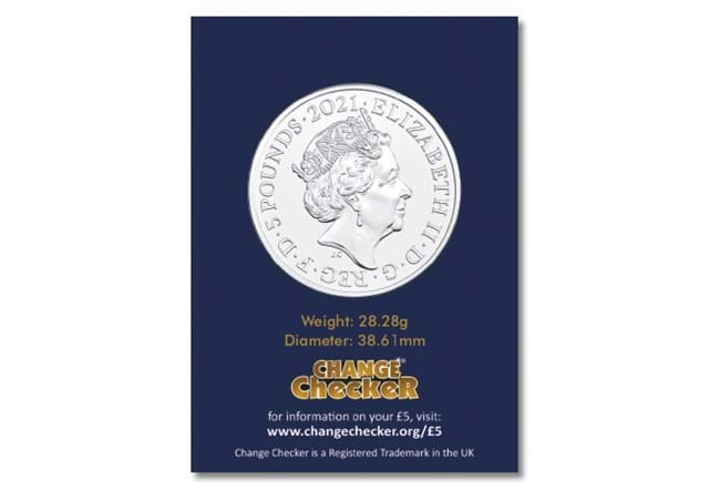 2021 UK Gandhi CERTIFIED BU £5 Obverse in Change Checker Pack