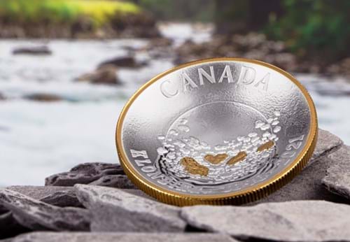 Canada 2021 Klondike Gold Rush Silver Proof Coin Reverse on rocks