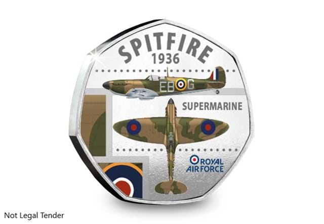 Spitfire Heptagonal Commemorative Reverse Not Legal Tender
