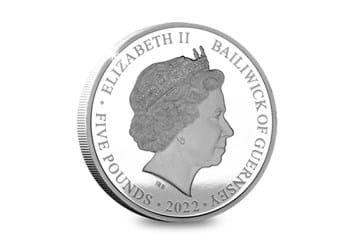 The Platinum Jubilee Silver Proof Five Pound Obverse