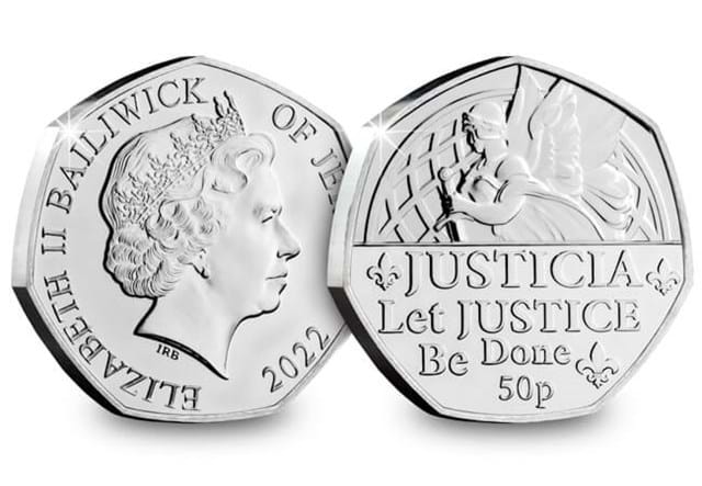 Justicia Let Justice Be Done 50p Obverse and Reverse