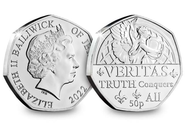 Veritas Truth Conquers All 50p Obverse and Reverse
