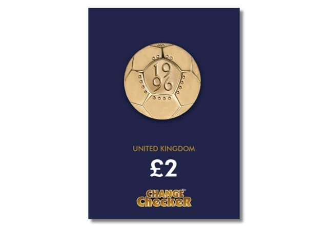 1996 Football £2 Coin Reverse in Change Checker Card