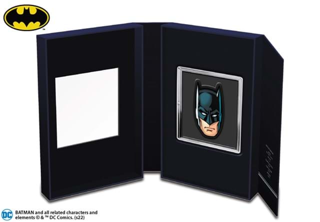 The Face of Batman 1oz Silver Coin inside display box