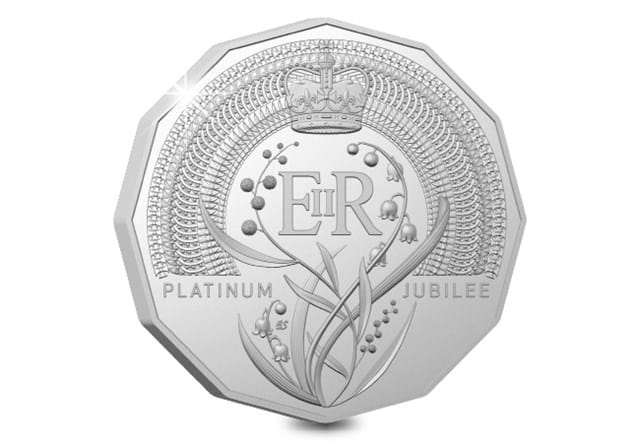Royal Australian Mint Platinum Jubilee 50 Cents Reverse
