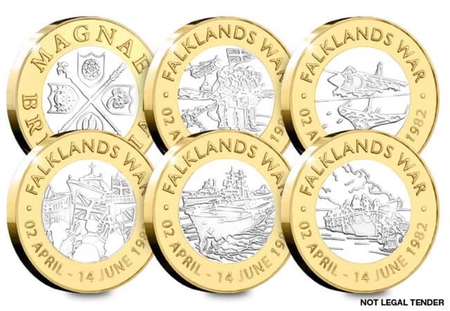 DN 2022 Falklands War Bi Metallic coin REVS