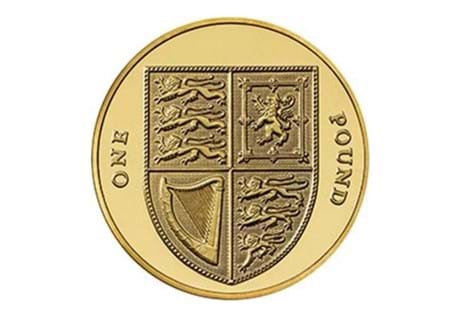 First issued in 2008, this redesigned £1 coin features the Royal Arms Shield on the reverse. Uncirculated quality.

