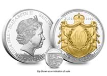 Issued to mark the 40th Birthday of the Duke of Cambridge on the 21st June 2022, your coin is struck from 5oz of .999 Silver and features selective 24 carat gold plating. EL 110