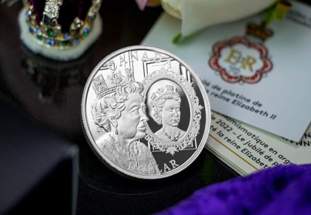 Canadian Dollar Amongst Royal Memorabilia
