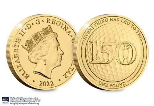 The 150Th Open Brilliant Uncirculated £1 Obverse And Reverse