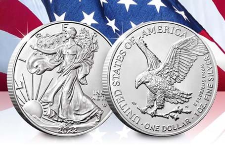 The US Silver Eagle has been issued every year since 1986. This 2022 1oz Silver Eagle has been independently graded as MS70 Brilliant Uncirculated Quality.