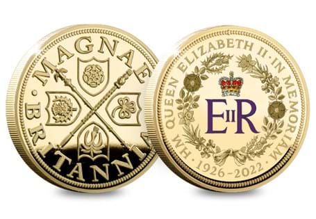 Issued in honour of Her Majesty the Queen. This gold-plated commemorative is limited to just 4995 worldwide and features a special memorial design on the reverse.