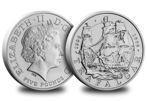 2005 Battle Of Trafalgar £5 Obverse and Reverse