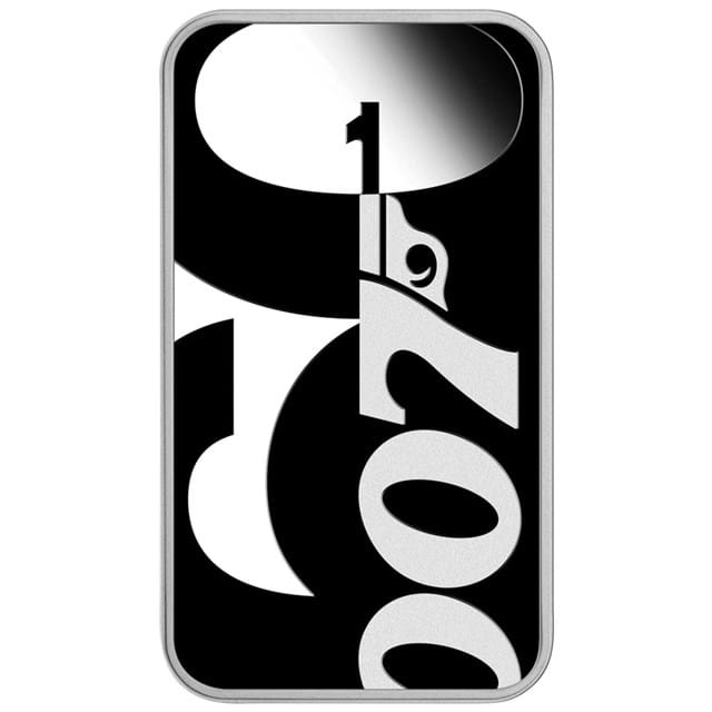 James Bond 60Th Anniversary 1Oz Silver Proof Rectangular Coin Reverse