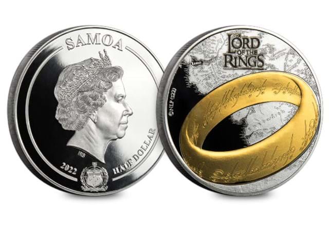 Lord Of The Rings The One Ring BU Half Dollar Obverse Reverse