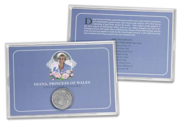 Princess Diana Coin Frame Front And Back