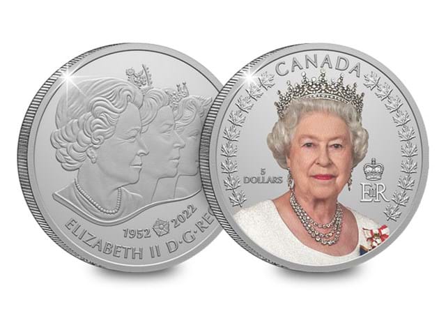 Royal Canadian Mint Portrait Of Queen Elizabeth Silver Coin Obverse Reverse