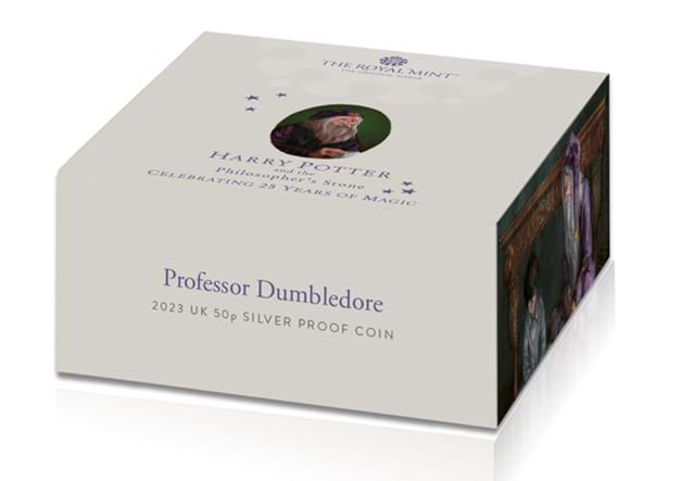 Professor Dumbledore Silver 50P Packaging
