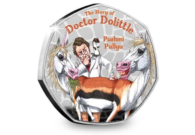 Dr Dolittle Heptagonal Medal Set Pushmi Pullyu Reverse