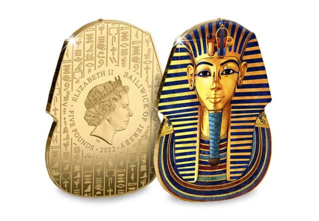 Removeable Mask Design Of Tutankhamun Masterpiece With Coin Obverse