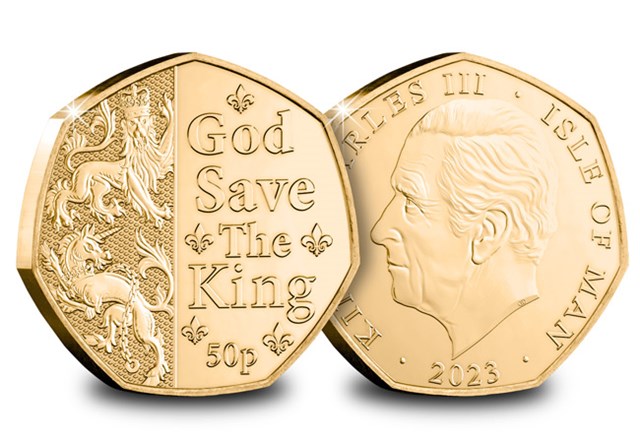 Coronation Gold Plated 50P