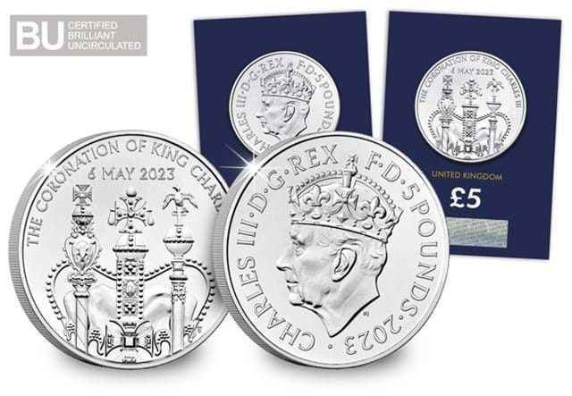 Coronation BU £5 Coin with Change Checker Packaging