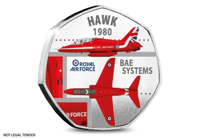 DN 2023 RAF Aircraft Red Arrows Hawk Heptagonal Medal Starter Product Images 2 (1)
