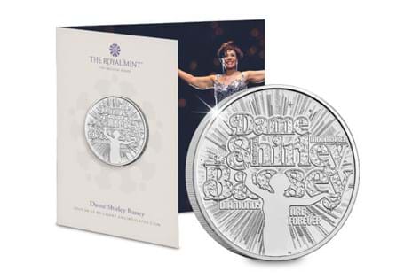 This UK 2023 BU £5 coin has been released by The Royal Mint to celebrate 70 years of Dame Shirley Bassey's career. This coin is from the Music Legends series.