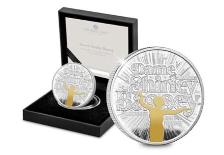 This UK 2023 Silver coin has been released by The Royal Mint to celebrate 70 years of Dame Shirley Bassey's career. This coin is from the Music Legends series.