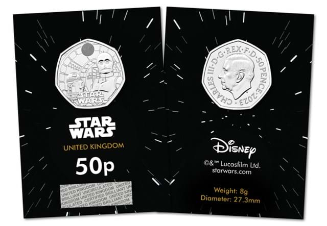 2023 UK Star Wars™ R2-D2™ and C-3PO™ BU 50p in cards