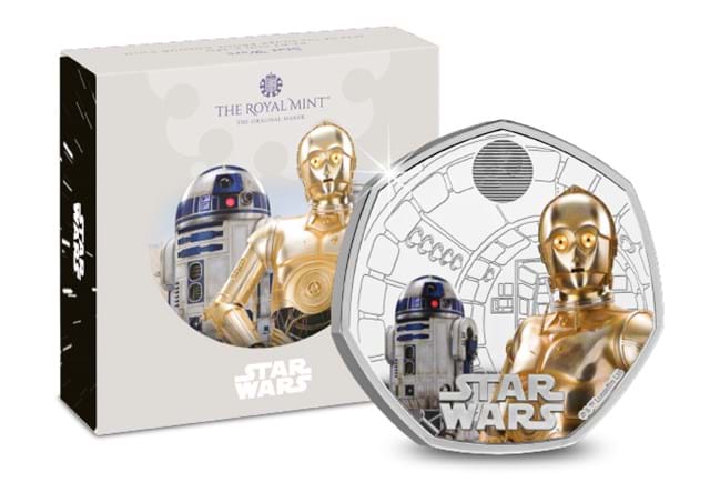 DN 2023 Star Wars R2D2 C3PO Silver 50P Product Images 8