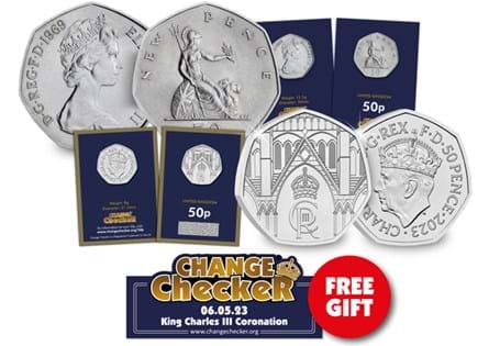 This two-coin set features the UK 1969 Britannia 50p issued in the year of King Charles III investiture and the UK 2023 King Charles III coronation 50p in Brilliant uncirculated quality.