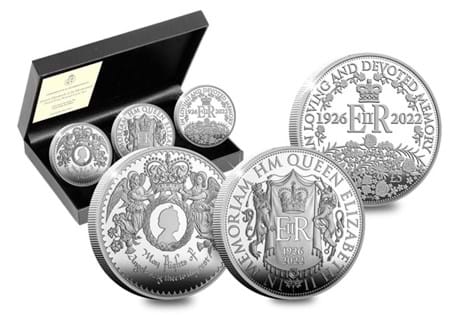 This collection of three extraordinary coins have been released to commemorate the life and legacy of Her Majesty the Queen.