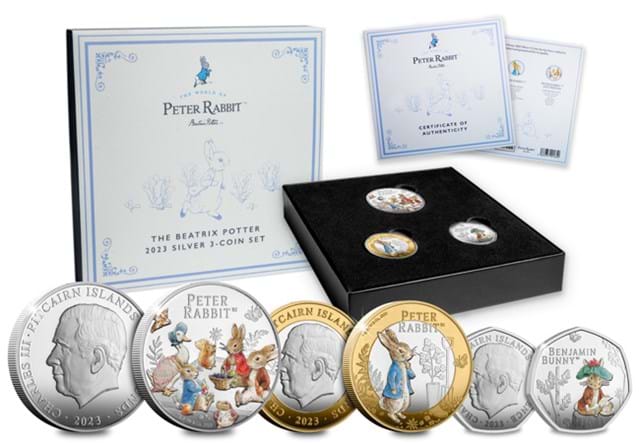 Beatrix Potter 2023 Silver 3 Coin Set Whole Product