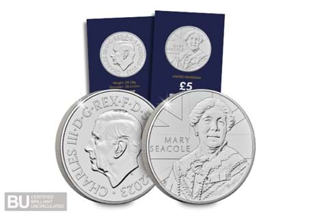 This £5 coin has been issued to celebrate the life and legacy of Mary Seacole. It has been struck to Brilliant Uncirculated quality and protectively encapsulated in official Change Checker packaging.