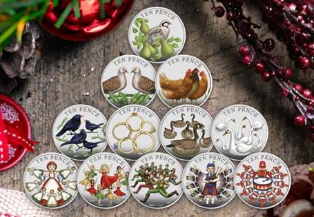 10p Collection featuring The Twelve Days of Christmas