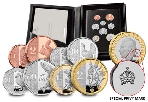 UK New Coinage Proof Whole Product With Privy