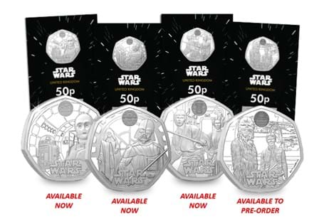 The Royal Mint have struck the fourth Star Wars™ UK 50p, featuring Han Solo™ and Chewbacca™. It has been struck to a Brilliant Uncirculated quality.