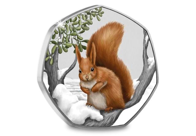Christmas Creatures Medals Red Squirrel Rev