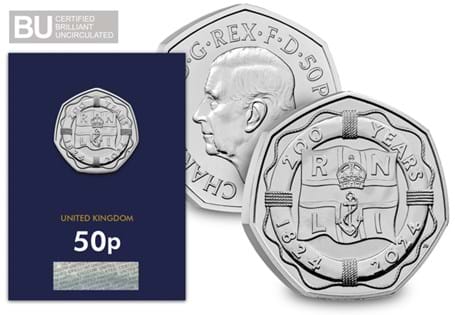 2024 UK 50p celebrating RNLI's 200 year anniversary. It has been struck to a Brilliant Uncirculated quality and encapsulated in official Change Checker packaging.