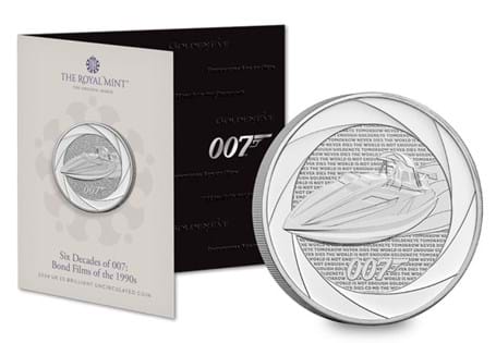 This UK 2024 £5 coin has been released by The Royal Mint. It is the fourth coin in the Six Decades of James Bond series. Your coin has been struck to a Brilliant Uncirculated quality.