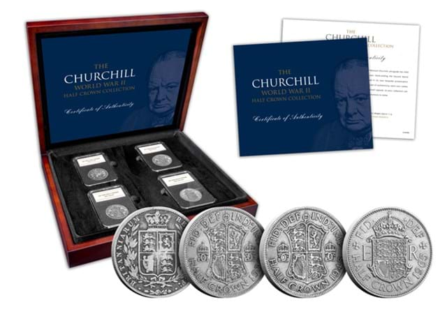 Churchill Half Crown Coin Set Whole Product