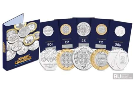 The 2022 Commemorative Coin Pack includes all 5 new issues: Commonwealth Games BU 50p, Platinum Jubilee BU 50p, Platinum Jubilee BU £5, Dame Vera Lynn BU £2 and Alexander Graham Bell BU £2.
