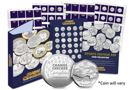 The Sports Edition 50p Collecting Pack includes an official Change Checker album and pages to securely hold all 29 coins. 