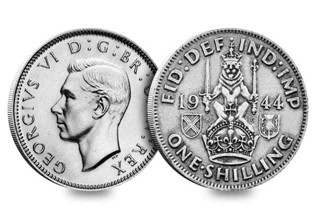 1944 One Shilling Obv Rev