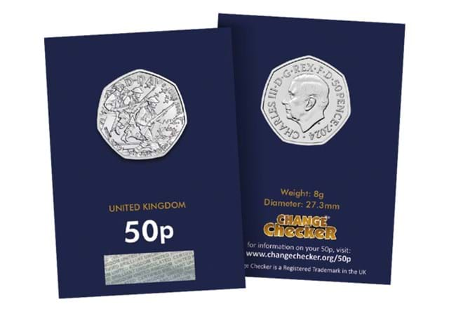 2024 UK D-Day CBU 50p reverse/obverse in packaging