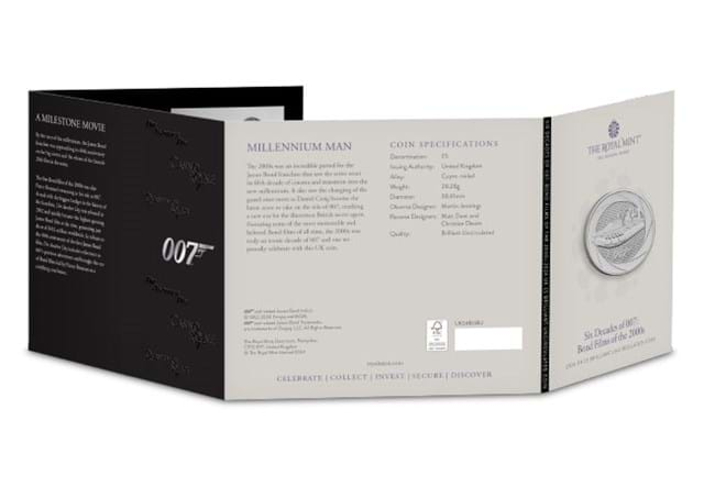 128P UK 2024 Decades Of Bond 2000S BU £5 Pack Open Outside