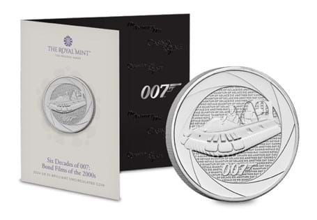 This UK 2024 £5 coin has been released by The Royal Mint to commemorate six decades of the 007 legacy. It is the fifth coin in the Six Decades of James Bond series. It has been struck to a BU quality.
