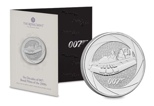 128P UK 2024 Decades Of Bond 2000S BU £5 Pack Whole Product